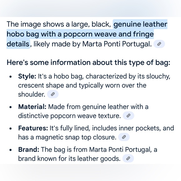 New without tag. Stylish Marta Ponti Black and Cream Women's fringed leather Bag - Picture 16 of 16